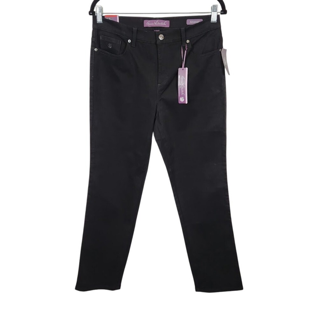 Gloria Vanderbilt Amanda The Original Slimming Jean in Black - Size 8 Short